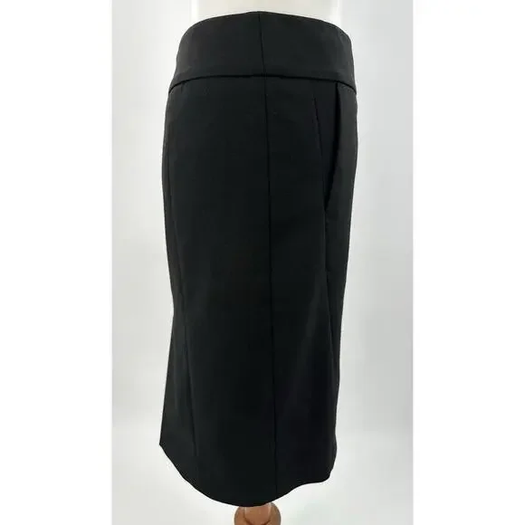 Ann Taylor LOFT Black Pencil Skirt Size 0 Career Work Office Professional - Picture 6 of 8